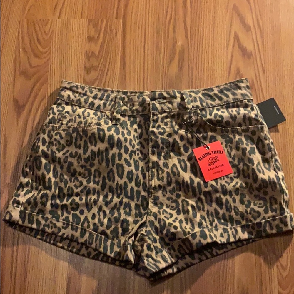 Cheetah print shorts